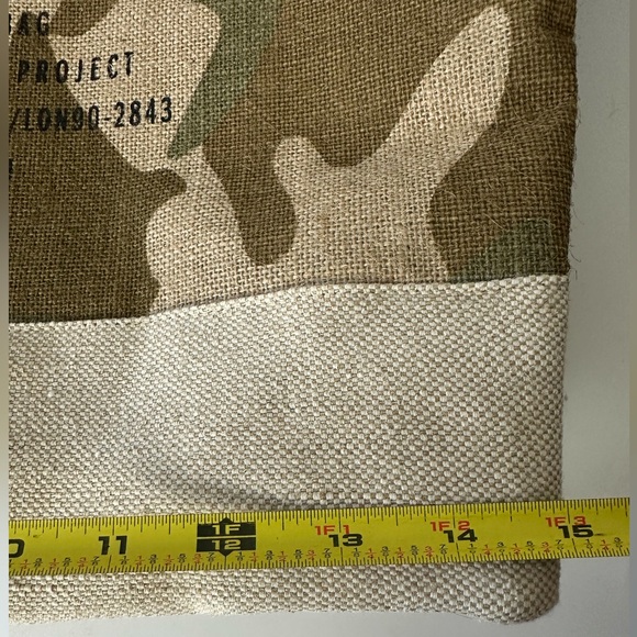 Apolis Market Bag Large Burlap Shoulder Market Bag Leather Handles New Como - Picture 8 of 10